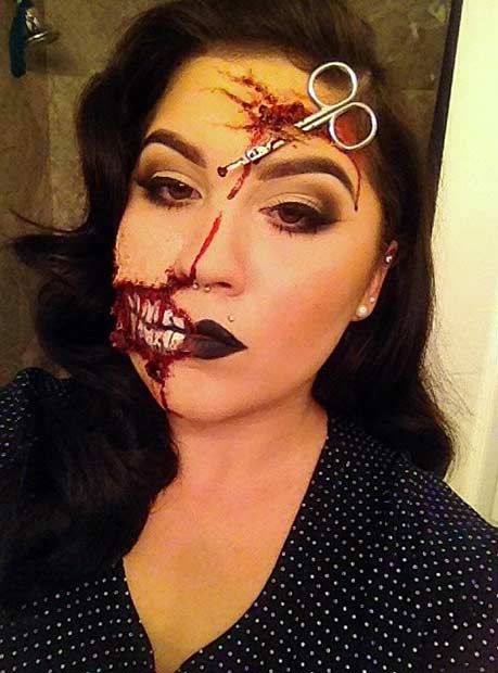 21 Scary Halloween Makeup Ideas | StayGlam | Creepy halloween .