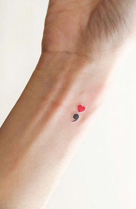 10 Meaningful Semicolon Tattoos for 2020 - The Trend Spott