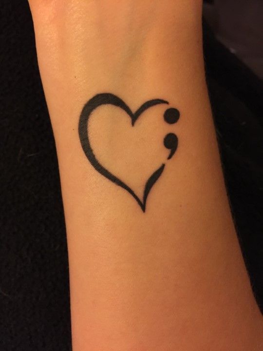 113+ Cute Semicolon Tattoo Ideas & Meanings - Media Democracy .