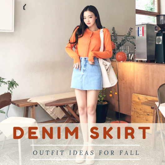 5 Casual Yet Feminine Fall Denim Skirt Outfit Ideas - CodiP