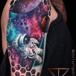 Astronaut in Space Tattoo - InkStyleMag | Galaxy tattoo sleeve .