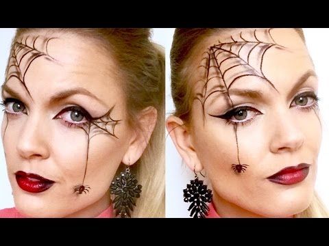 Quick and easy spider web halloween makeup - YouTube … | Halloween .