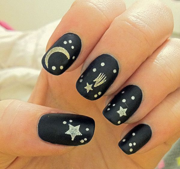 Show Me Your Nail Art!! | Star nail art, Star nail designs, Moon nai