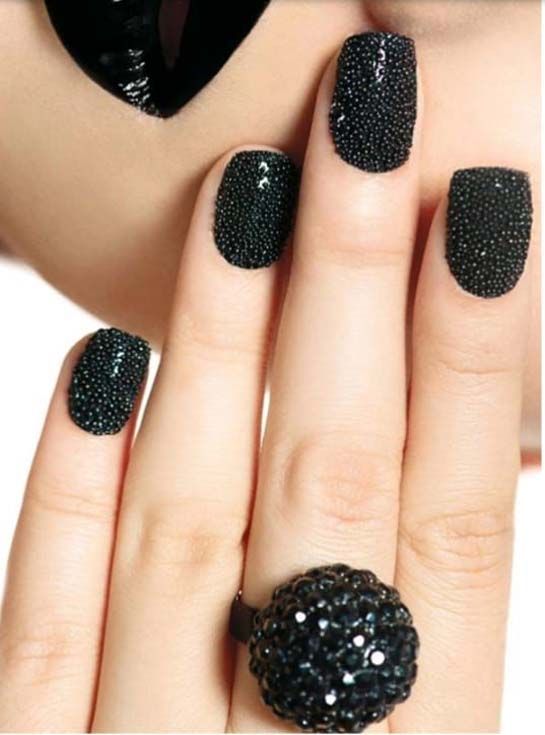 Beautiful Black Nail Art | Fashion nails, Nail designs, Nai