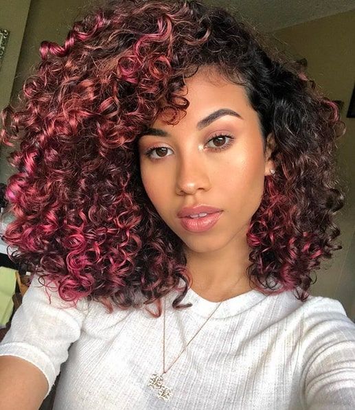 11 Pink Curly Hairstyles That Ooze Cuteness | Curly hair styles .