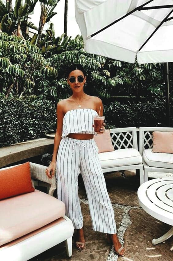 striped-two-piece-summer-look | Ecemel