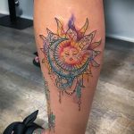 Beautiful+ornamental+sun+moon+watercolor+tattoo+ideas+for+Trendy+ .