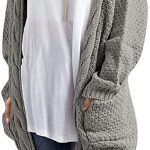 U.Vomade Womens Sweaters Boho Long Sleeve Open Front Chunky Cable .