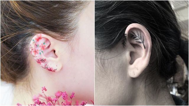 7 Tiny Ear Tattoo Ideas | Reveli