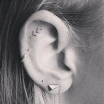 16 Tiny Ear Tattoos That Are Perfect For Minimalists | Tattoos .