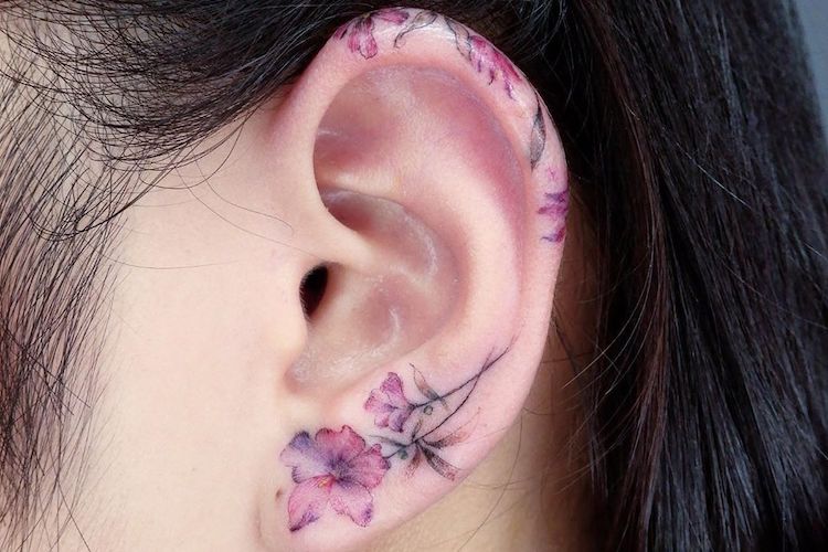 Ear Tattoos: 31 Gorgeous, Creative, And (Mostly) Tiny Ta