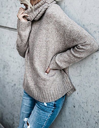 Beautife Womens Sweaters Casual Turtleneck Long Sleeve Soft .