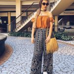 bohemian palazzo pants-Pants trend for spring and summer 2018 .
