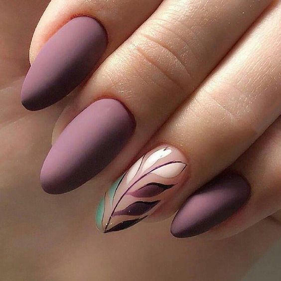 49 Trendy Almond Matte Nail Designs You'll Love | Lavender nails .