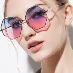 Ralferty Trendy Hexagon Sunglasses Women Sun Glasses UV400 Eyewear .