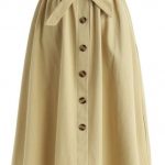 Tie Waist Button Down Skirt Light Mustard | Trendy skirts, Skirt .