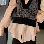 Casual Loose V Neck Knitted Sweater Vest – linenlooks sweater .