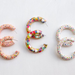 Colorful Beaded hoops gold filled earrings | Etsy | Etsy earrings .