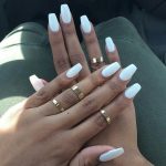 White coffin nails | Pinterest: @Eman AlRais - ̗̀✨ ̖́- | White .