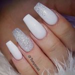 The Most Stylish Ideas For White Coffin Nails Design | White .