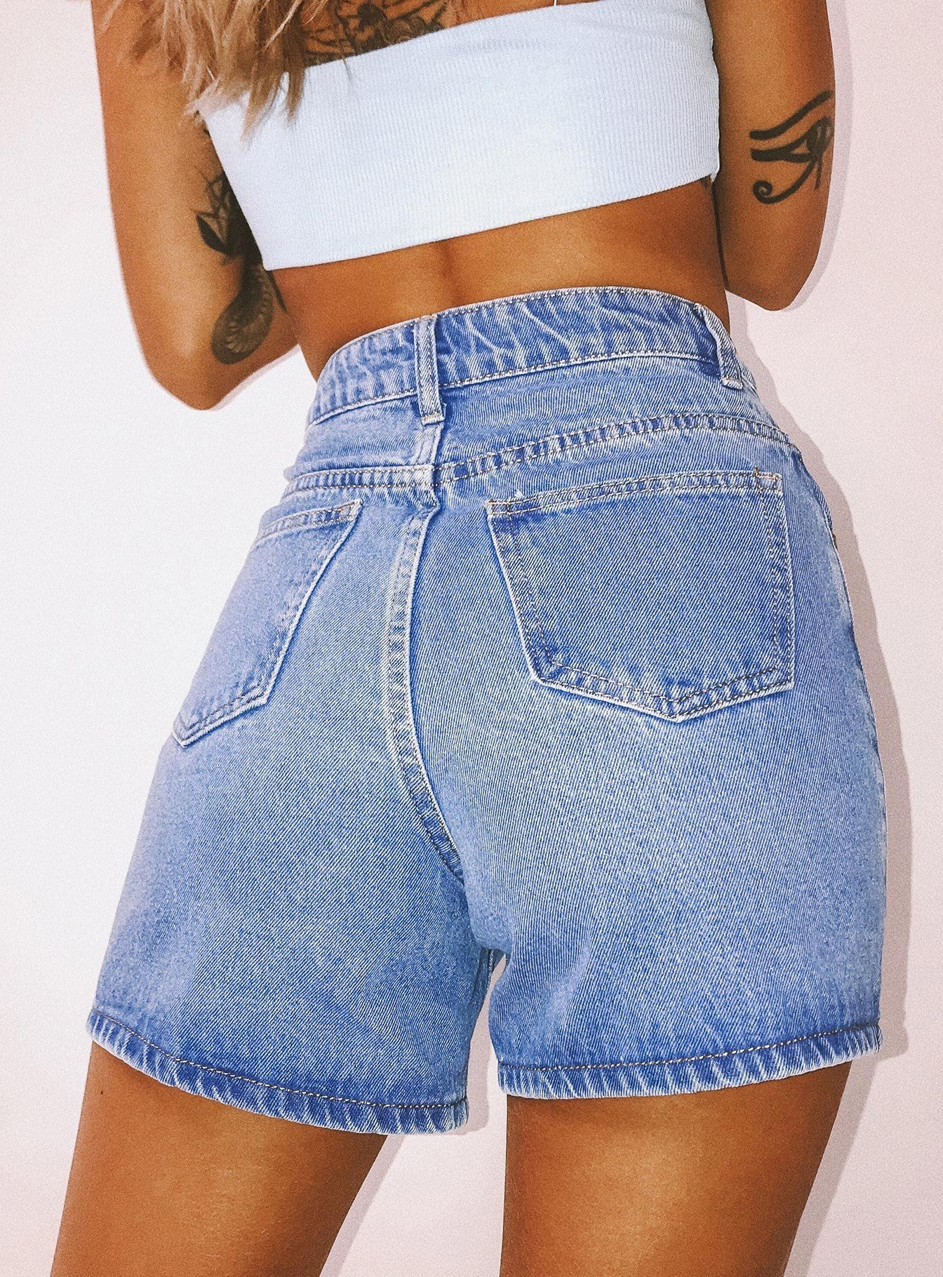 Make a perfect style with cool
high-waisted denim shorts