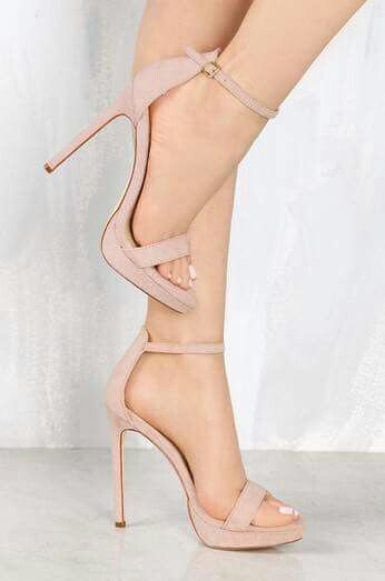High attitude with nude high heels