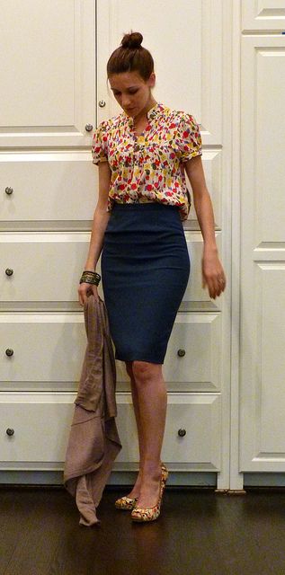 Get admired with Blue Pencil Skirts