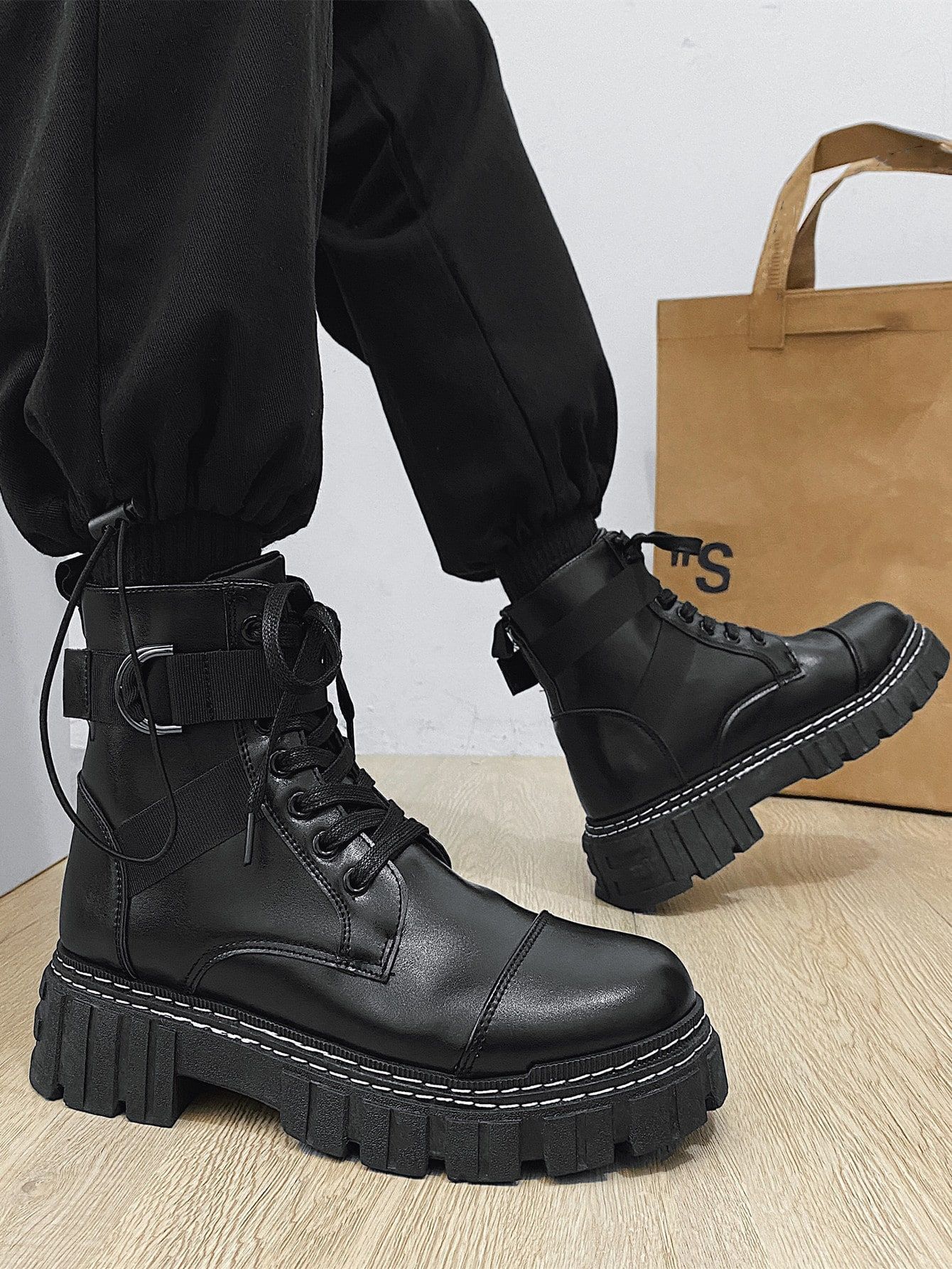 Wear combat boots with various outfits to
look trendy