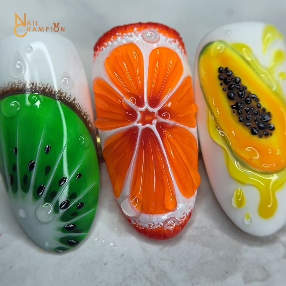 Juicy Fruit-Inspired Nail Designs