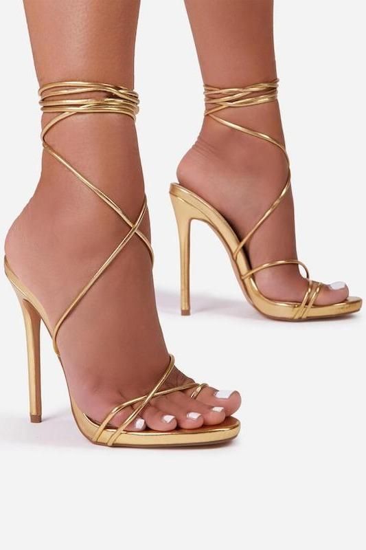 Go elegant with gold high heels with
extra comfort