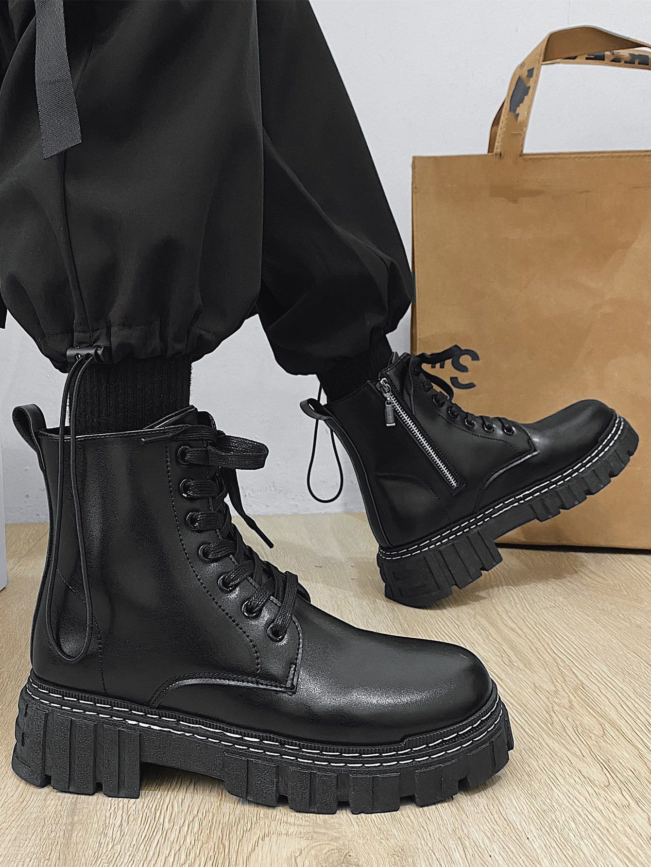 Attractive and fashionable mens black
boots