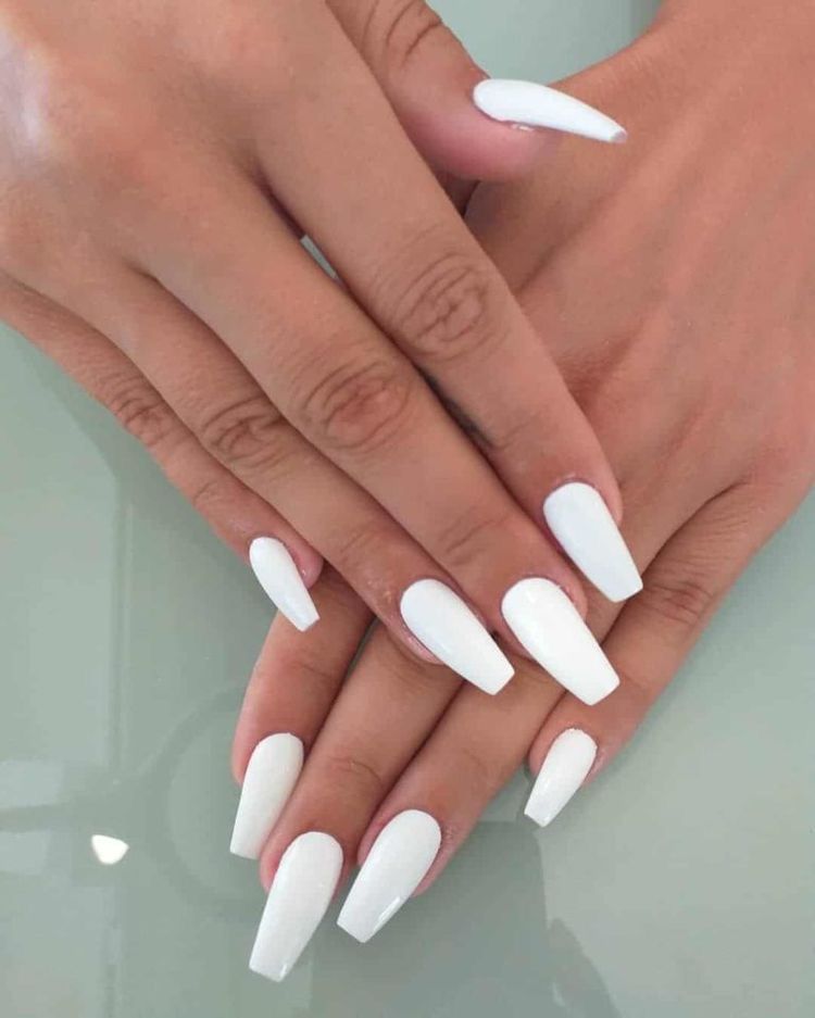 White Coffin Nails