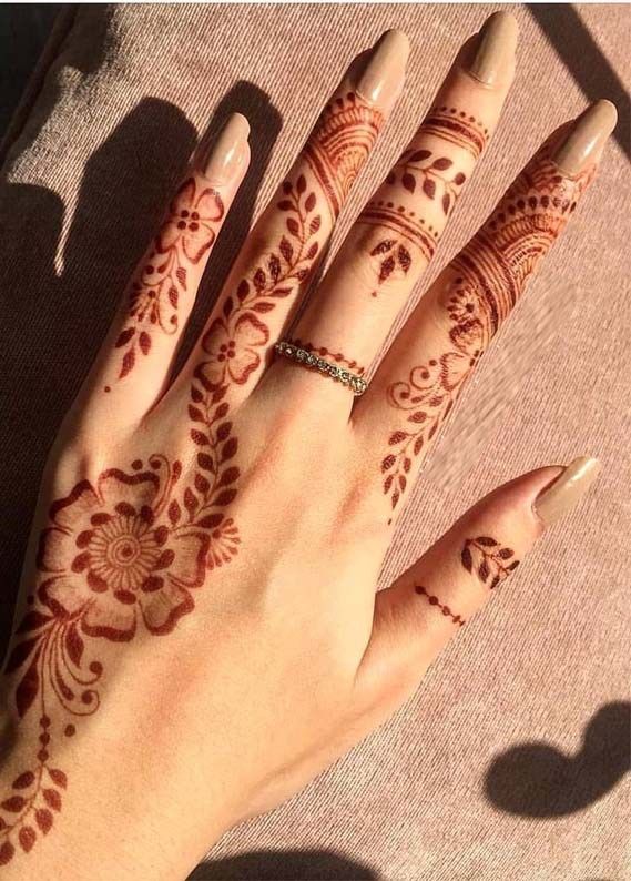 Stunning Back Hand Henna Designs