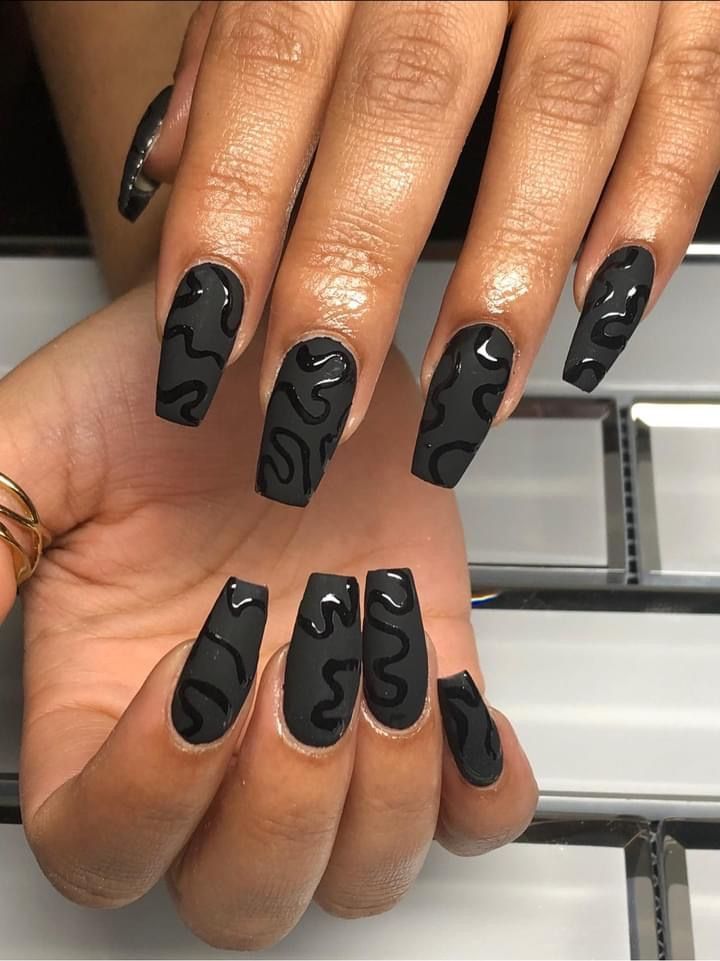 Stunning Black Nail Art Designs
