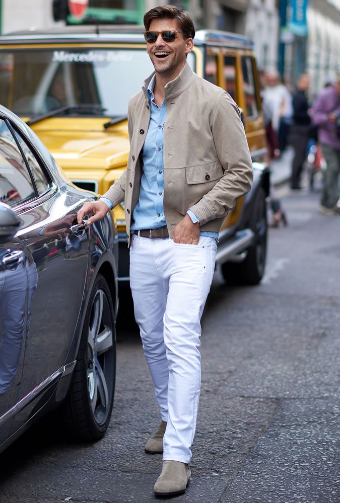 Mens white jeans: Sophisticated and
stylish clothing