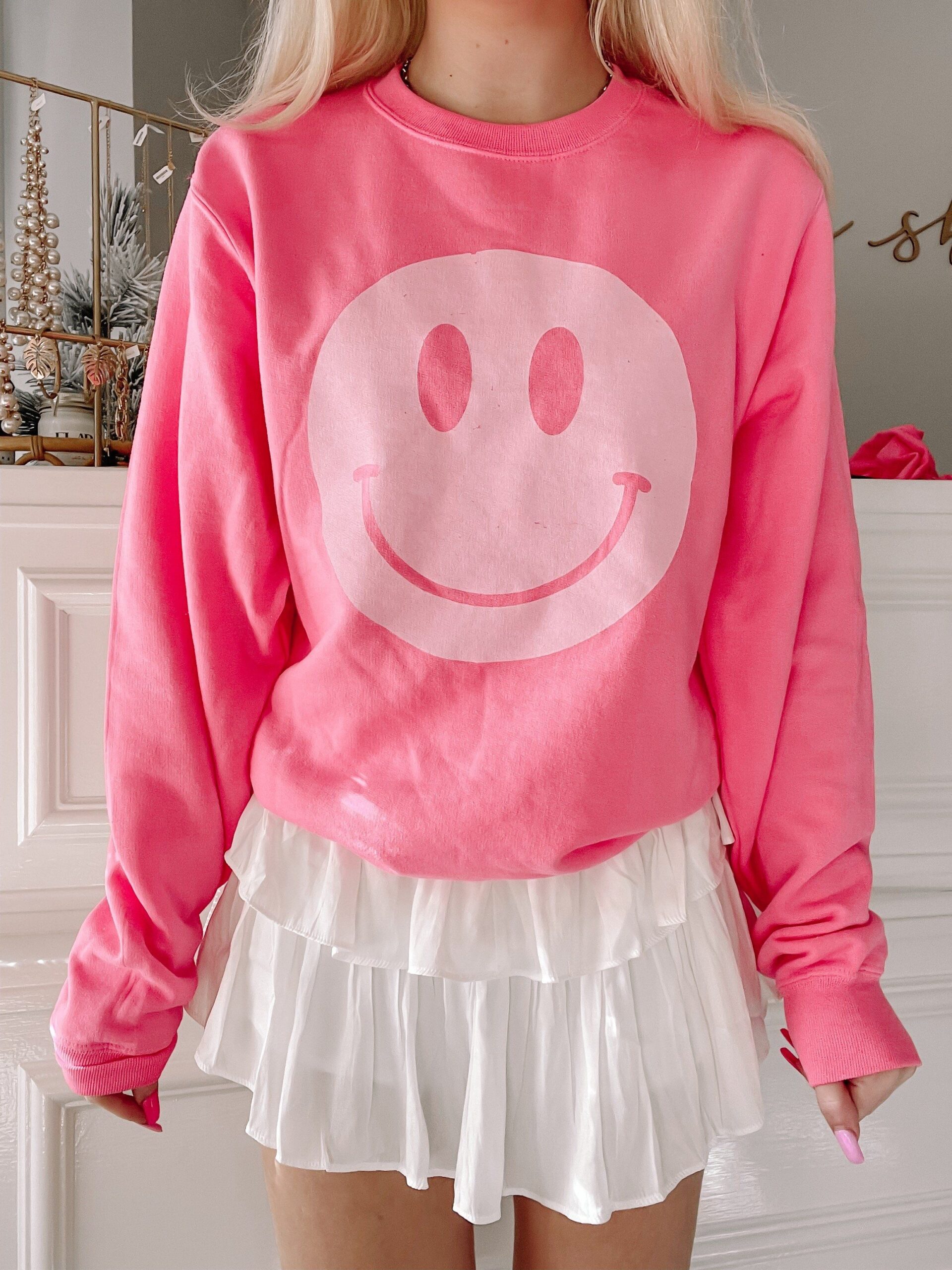 Go stylish with pink sweatshirts