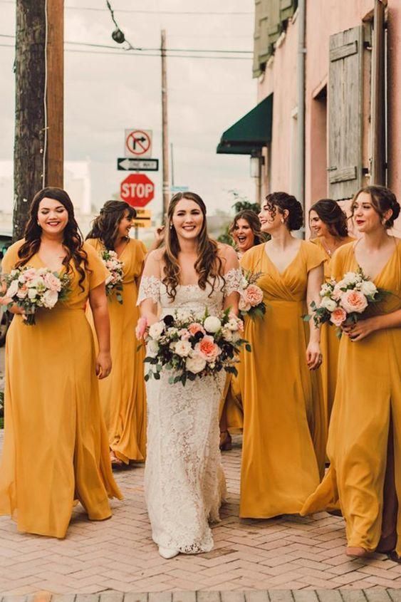 Yellow Bridesmaid Dress to celebrate
weddings