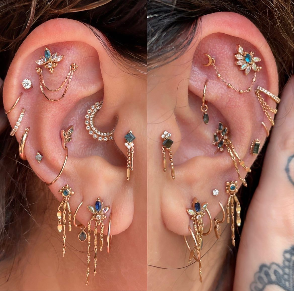 Get Creative with Chic Ear Piercings:  Pretty and Playful