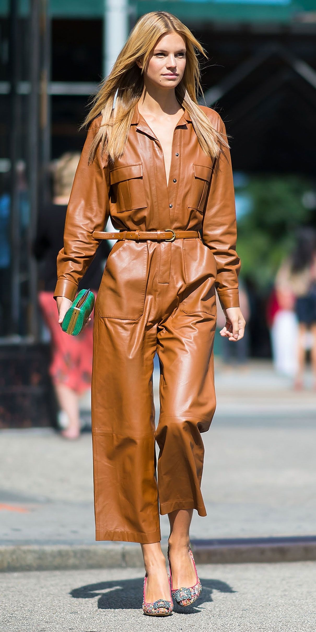 Leather jumpsuits designed for women