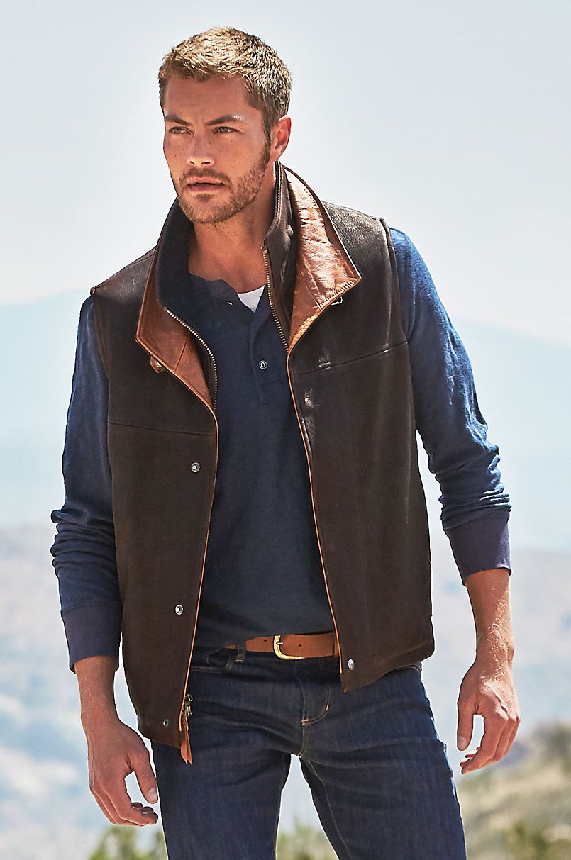 Style and comfort with men leather vest