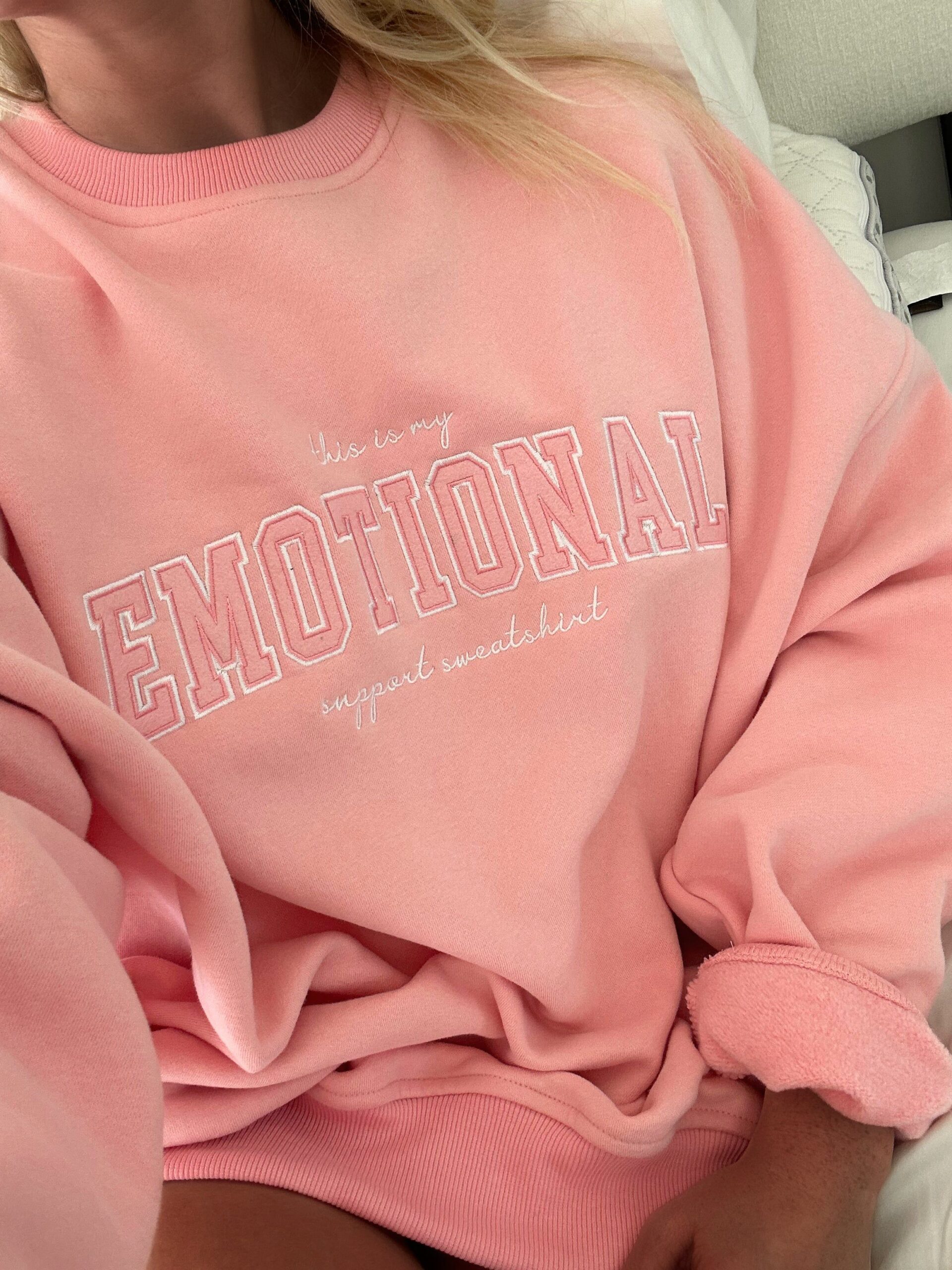 Go stylish with pink sweatshirts