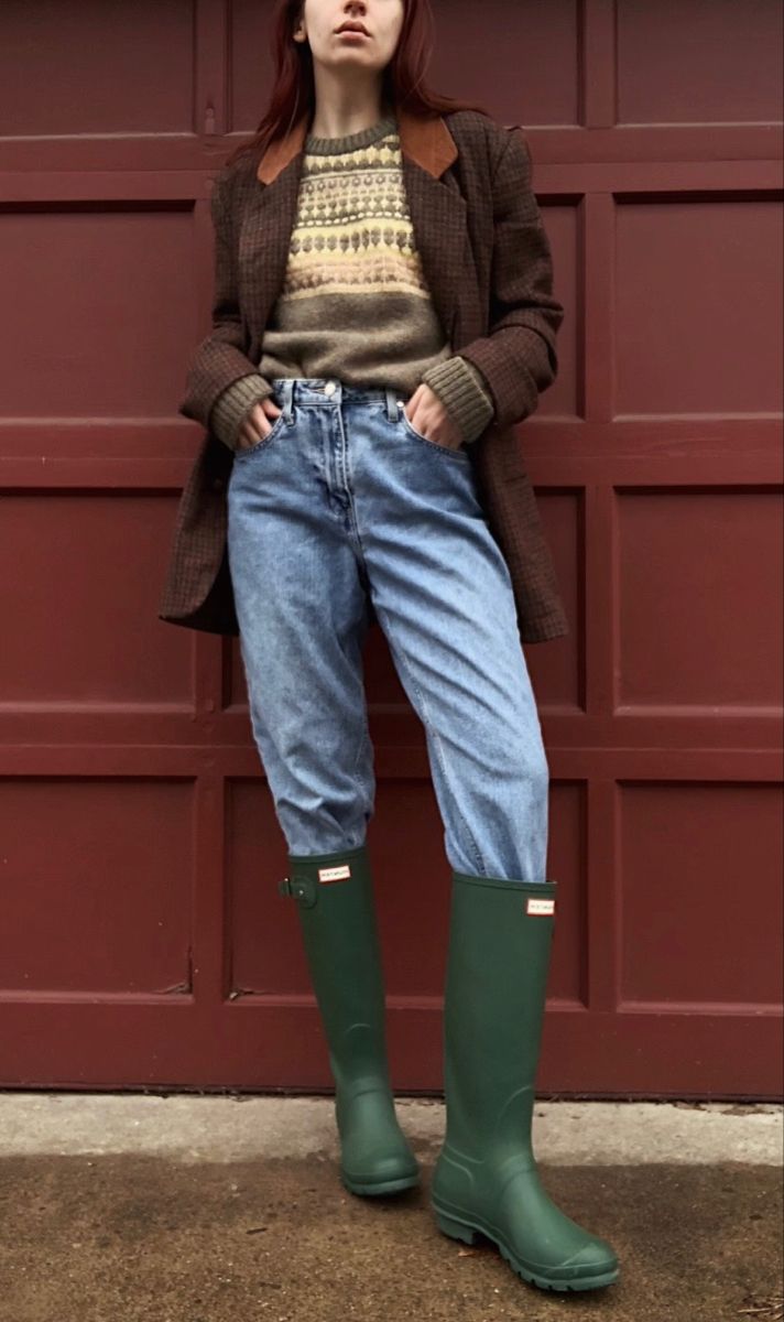 Rainy Day Boots Outfit
