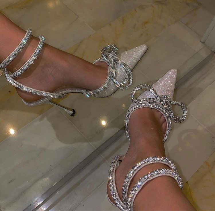How sparkly heels look great on wedding
occasion