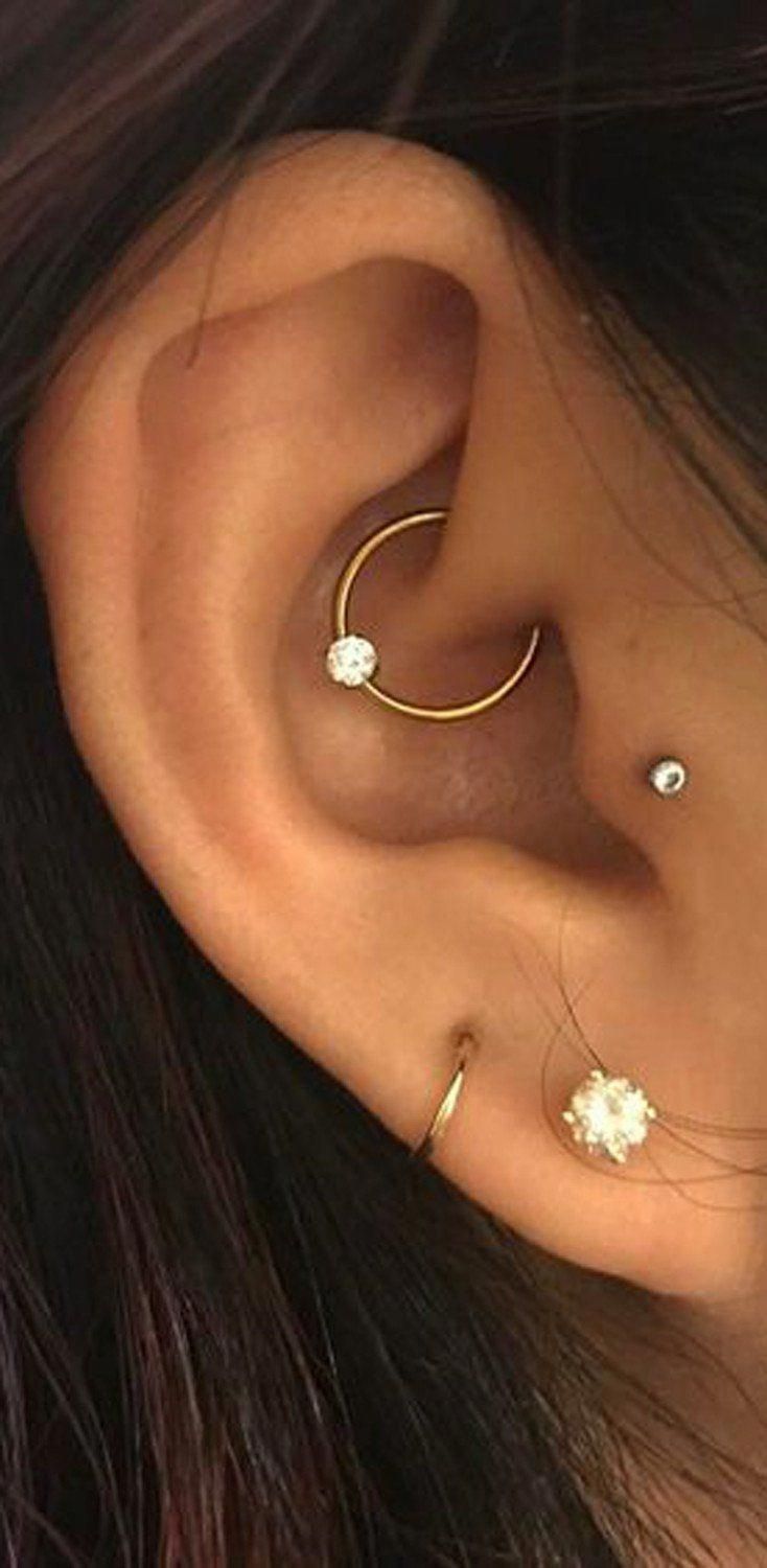 Trendy Tragus Piercing Ideas