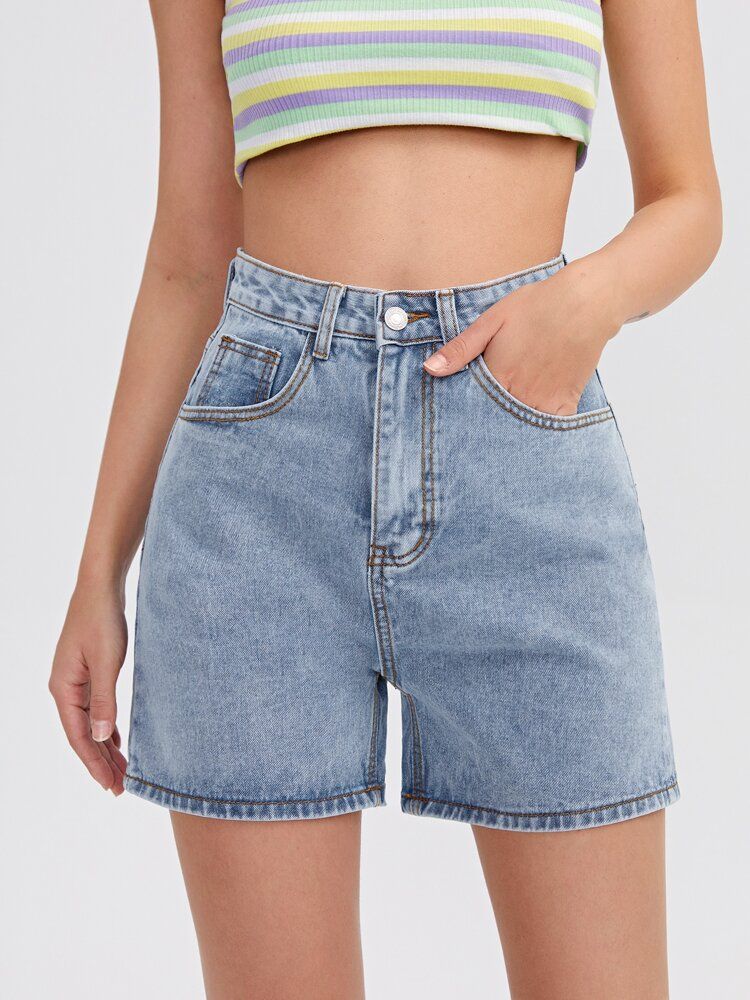 Make a perfect style with cool
high-waisted denim shorts