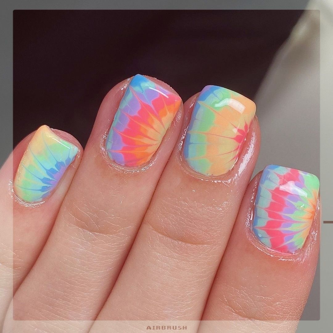 Tie Dye Nails