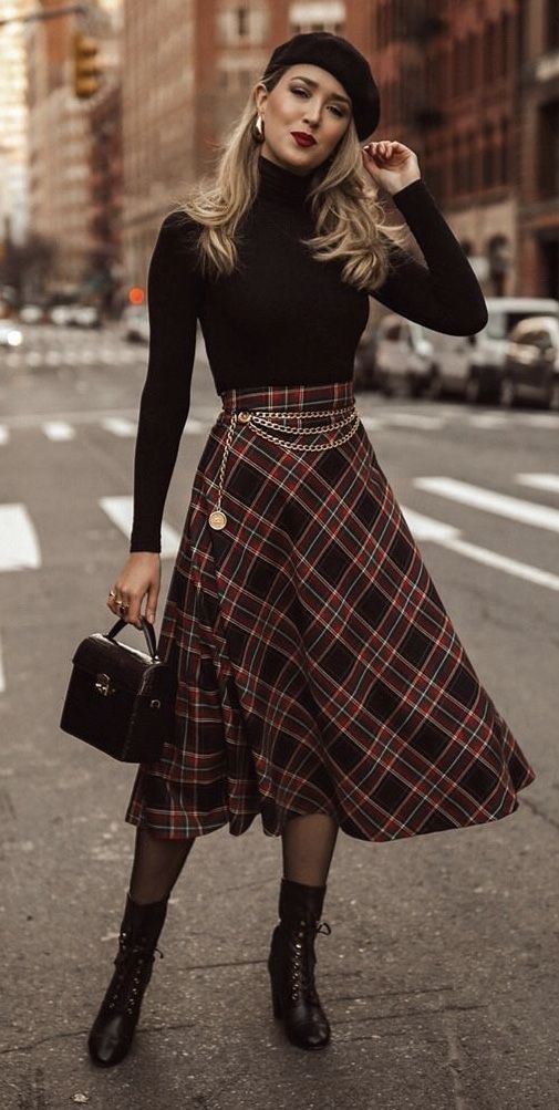 Lovely Winter Skirt Styling Ideas