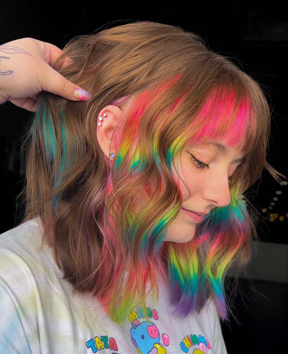 Unleashing Your Inner Artist with Rainbow
Bangs Hairstyles