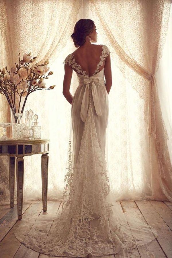 Beautiful dress for the beautiful day
with perfect dress material: vintage lace wedding dresses