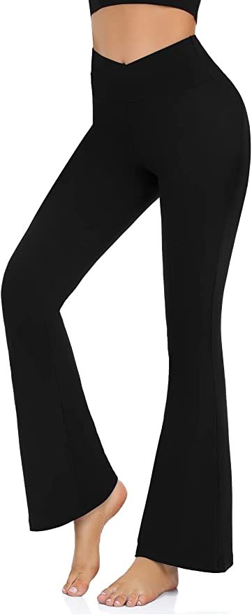 Black yoga pants for exercising